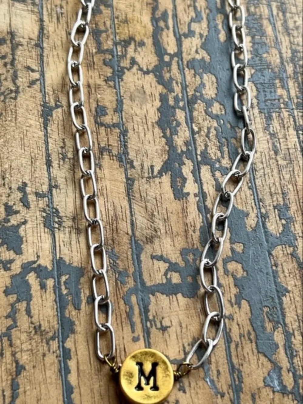 Just My Type Initial Necklace “M”